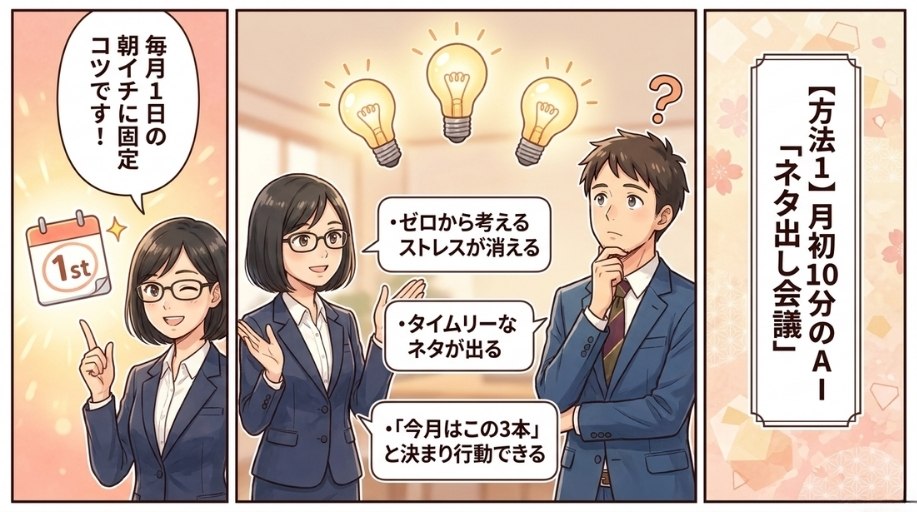 【方法1】月初10分のAI「ネタ出し会議」