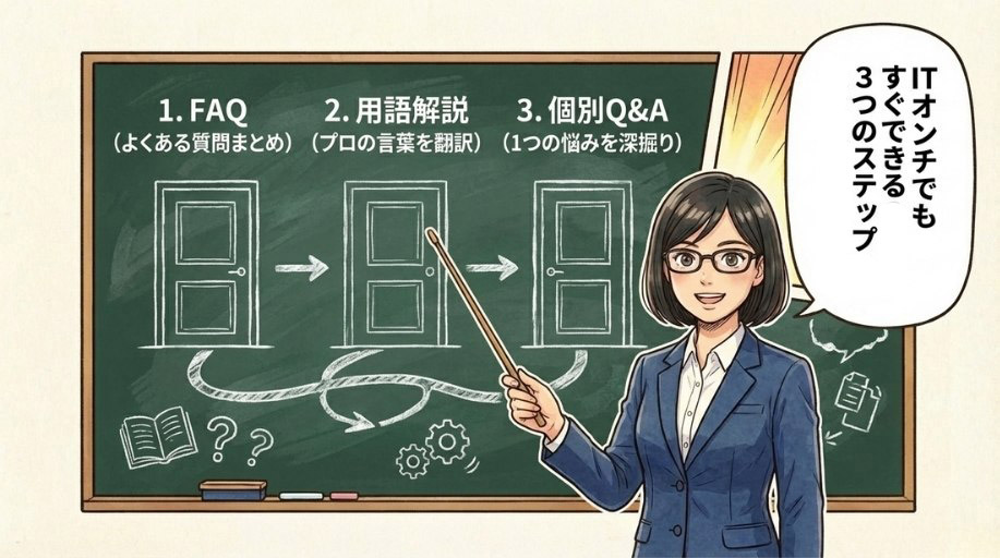 ITに詳しくない方でもすぐ取りかかれる3つの方法