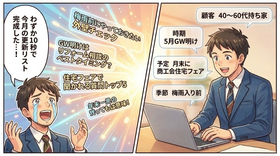 【ステップ３】3〜4個を選んで「今月の更新リスト」を確定する