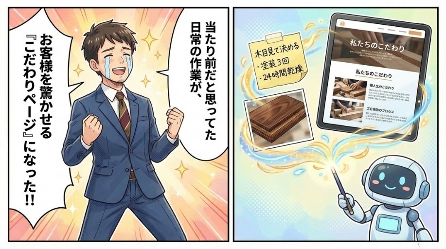 完成コンテンツの掲載イメージ