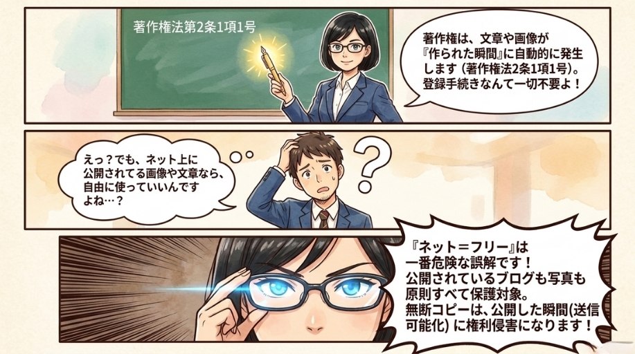 ブログ記事に発生する著作権の基本構造