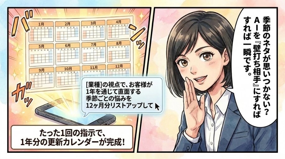 年間カレンダーで12か月分を一気に洗い出す