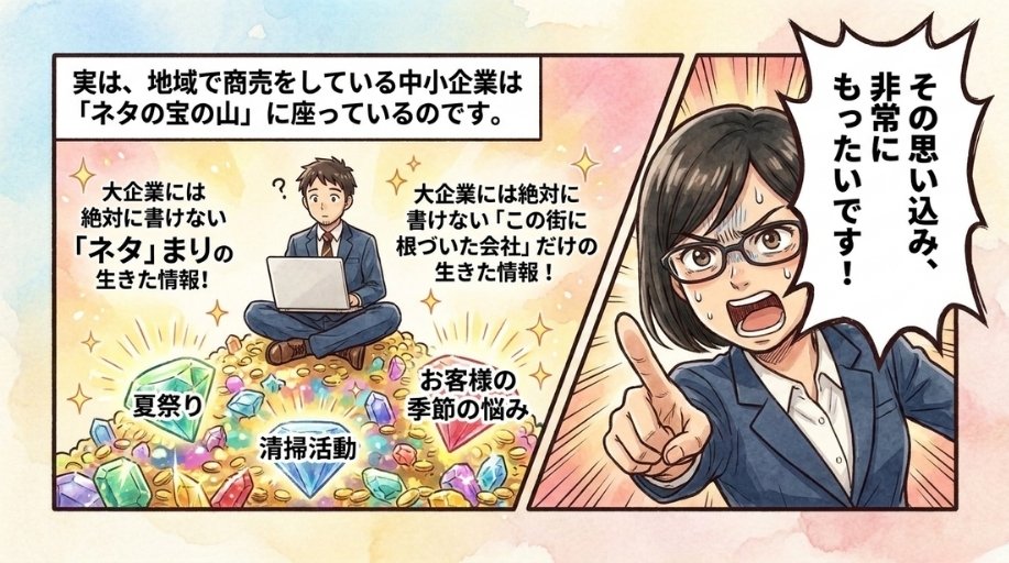地域で商売をしている中小企業はネタの宝の山に座っている
