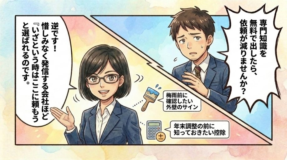 自社の専門知識×季節の豆知識コラムを記事にする