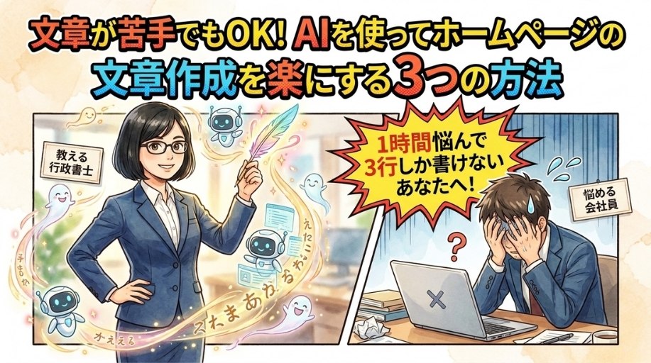AIを使ってホームページの文章作成を楽にする3つの方法