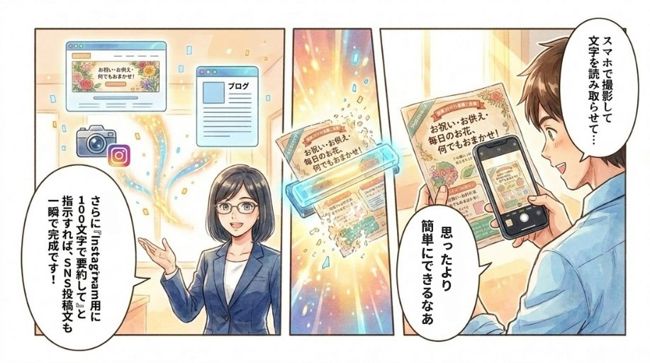 チラシやパンフレットの文面をWeb用にリライトする３ステップ