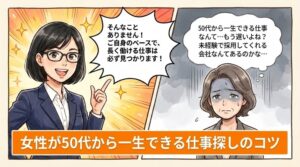 女性が50代から一生できる仕事とは？長く働ける職種の見つけ方