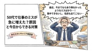 50代で仕事のミスが急に増えた？原因と今日からできる対策