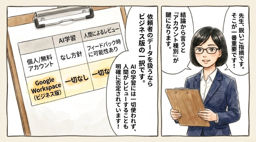 Googleのデータポリシーと守秘義務