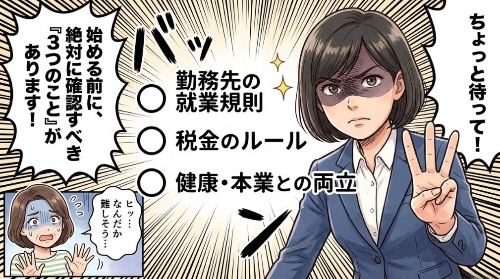 副業を始める前に確認すべき3つのこと