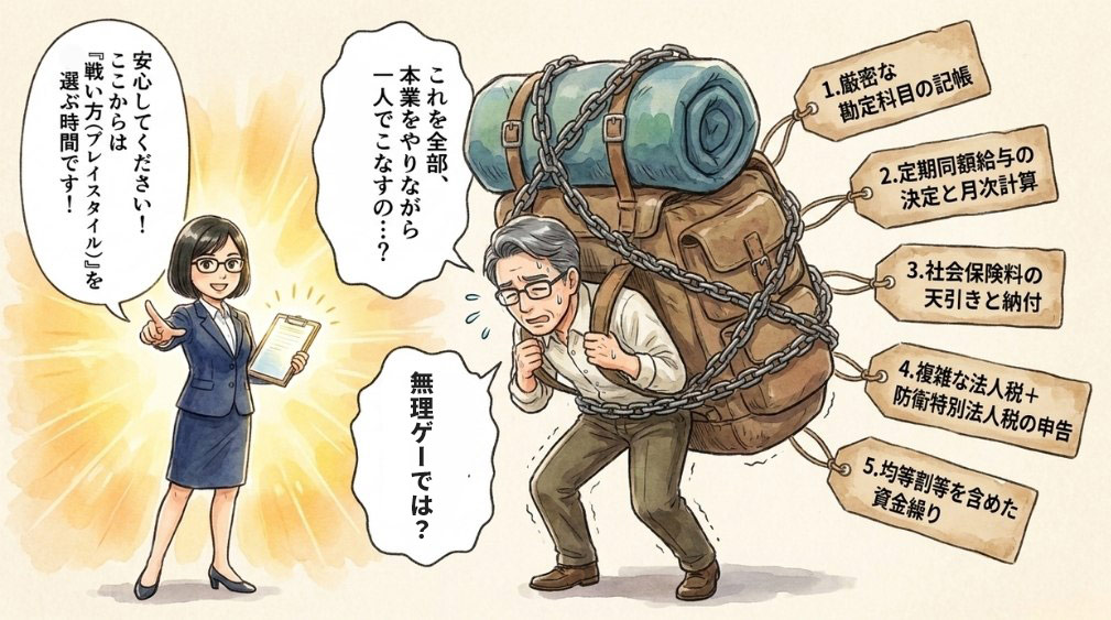 「自分で続ける」か「税理士に依頼する」かの判断軸