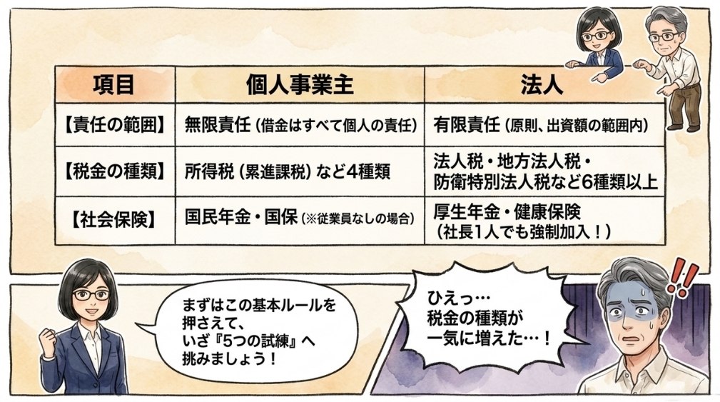 法人成り前に押さえたい「個人事業主との根本的な違い」