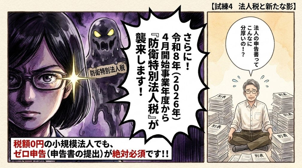 【ポイント４】法人税申告が複雑化(自社申告は可能だが税理士依頼が多い)