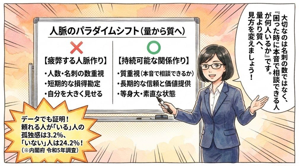 「人数」ではなく「質」で人脈を考える