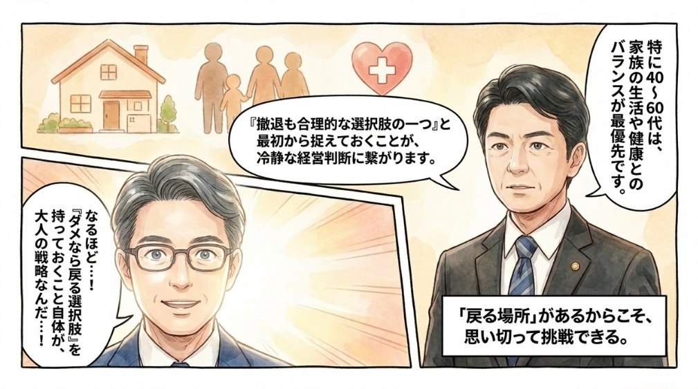 40〜60代の方が知っておくべき「撤退も選択肢」
