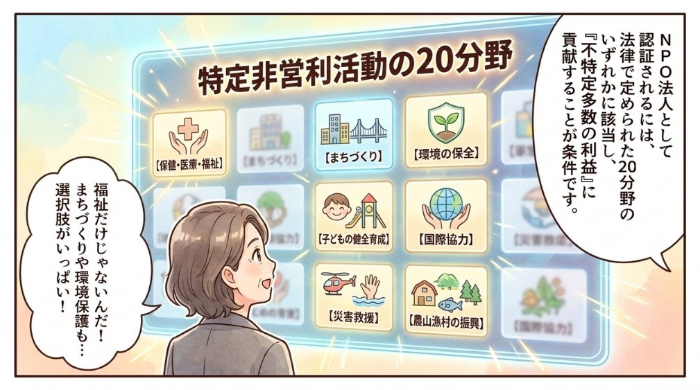 特定非営利活動の20分野
