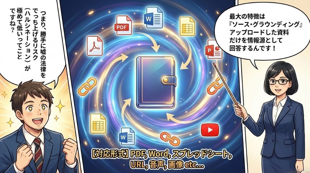 NotebookLMとは?ChatGPTとの違いと「ソース・グラウンディング」の意味