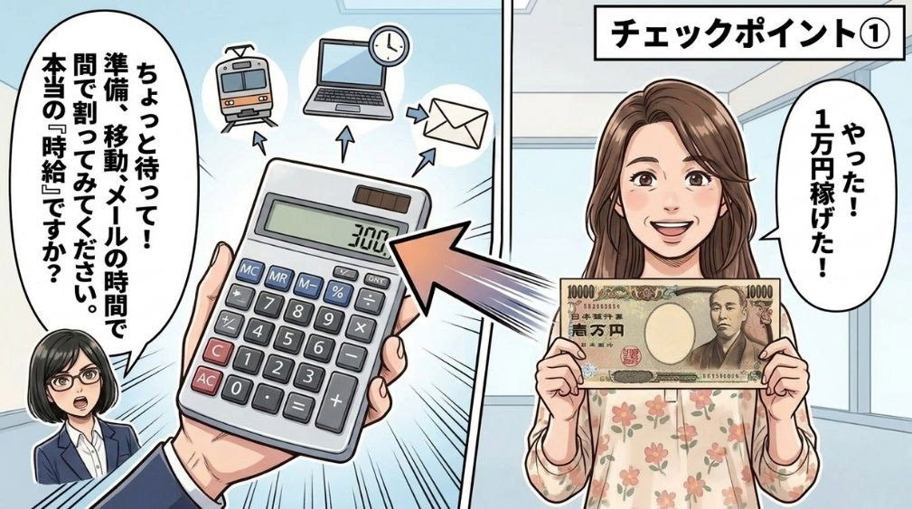 「働いた時間」ではなく「時間あたり」で見ているか